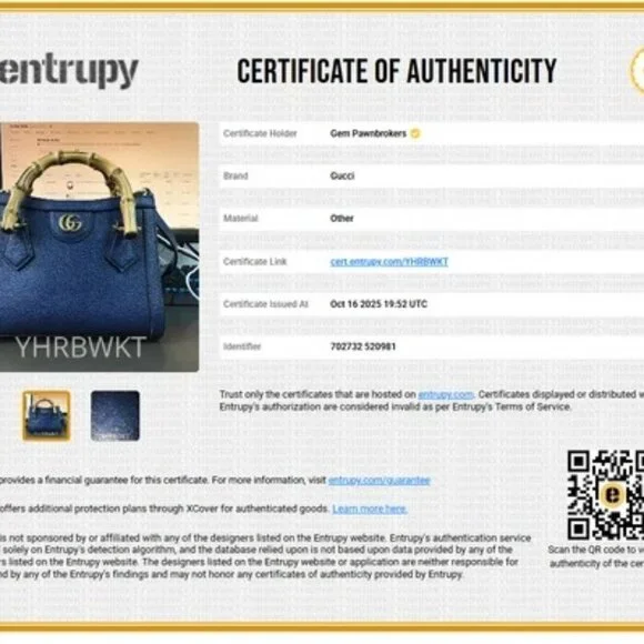 GUCCI Diana NM Bamboo Handle Tote Leather Mini - Blue - Picture 13 of 13